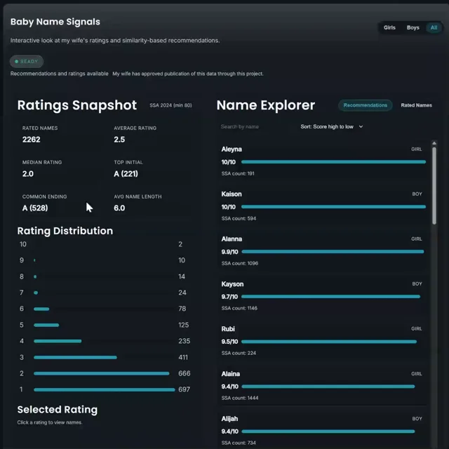 Baby Name Predictor project preview