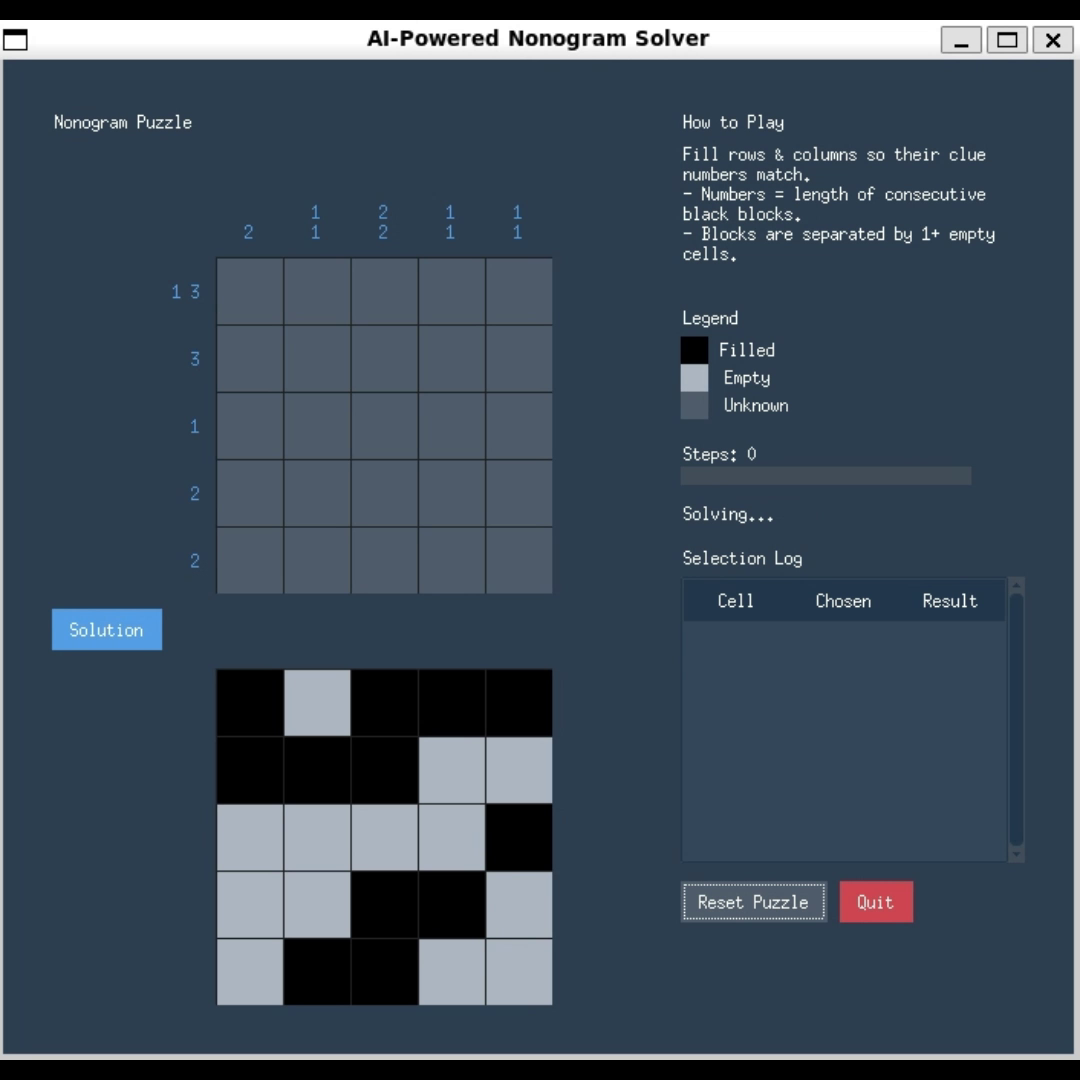 Preview image for Nonogram Solver